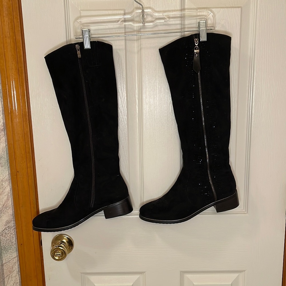 Bedazzled Knee- High Boots